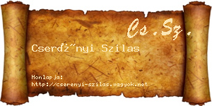 Cserényi Szilas névjegykártya